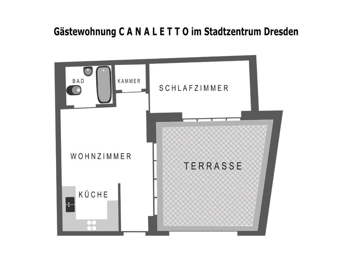 Fewo Canaletto Im Stadtzentrum Dresden Eksteriør bilde